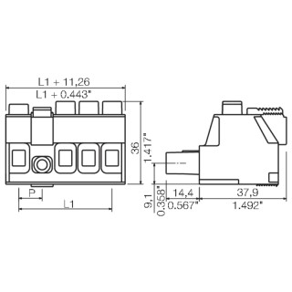 BUZ 10.16IT/04/180MF2 AG BK BX SO PCB силовые разъемы с шагом 7.62 MM или