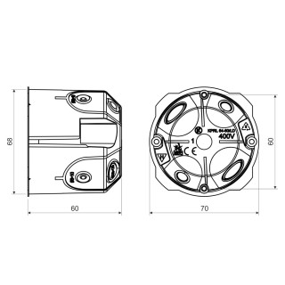Коробка установочная для полых стен KPL 64-50 / LD (NA) D68х50мм