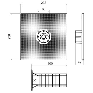 Панель монтажная XL 240x240 для утепленного фасада MDZ XL (KB) L=200 мм