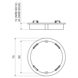 Рамка надставная NRB 60 / 12 (AB)