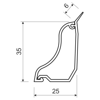 Кабельный канал плинтусный LP 35 (SD)