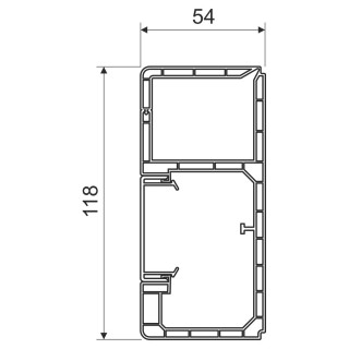 Кабельный канал парапетный PK 120X55 D (HD)