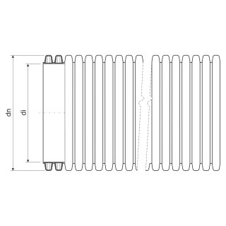 Труба двустенная жесткая красная 6м KOPODUR KD 09040 (BC)