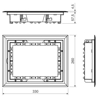 Люк-крышка распределительный PP 80/K-5 (LB)