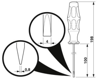 SF-SL 0,8X4,0-100 S-VDE PL-10