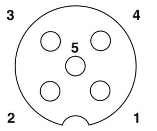 SAC-5P- 0,6-PUR/M12FR SH