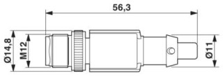 SAC-5P-M12MS PB TR BR