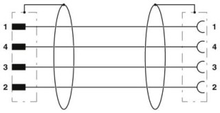 SAC-4P-M12MRT/ 1,0-PUR/FRT SH