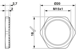 SACC-M15X1-EMV-NUT-SH