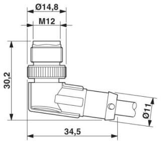 SAC-5P-M12MRB/ 3,0-PUR/M12FRB