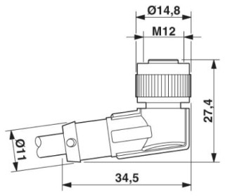 SAC-5P-M12MRB/ 3,0-PUR/M12FRB