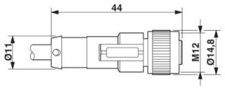 SAC-5P-M12MS/10-PVC/M12FS VA