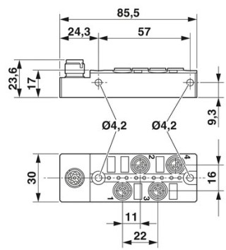 SACB- 4/3-L-M12-M8 HD