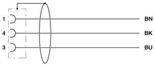 SAC-3P- 4,0-PVC/M12FS SH