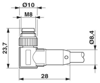 SAC-4P-M 8MR/ 0,3-PUR/M 8FR SH