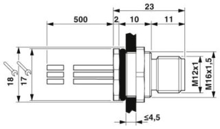 SACC-DSI-M12MS-5CON-M16/1,0