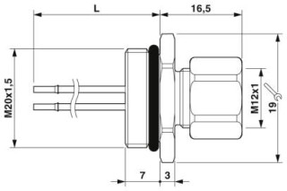 SACC-E-M12MS-4P-M20/0,15VAPROT