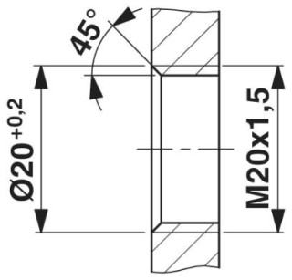 SACC-E-M12MS-4P-M20/0,15VAPROT