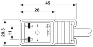 SAC-MS/0,3PVC/BI-1LZ110V BK180