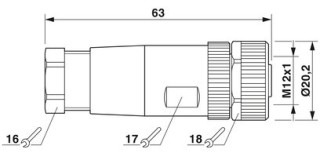 SACC-M12FS-4CON-PG 9-M PWR