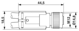 SAC-3P-M12FY/2X0,3-PUR/M8MS