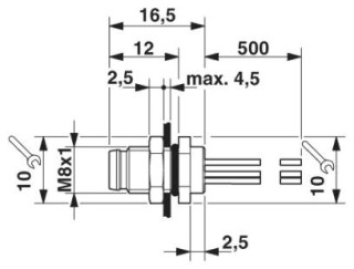 SACC-DSI-M8MS-6CON-M8/0,1-0,08