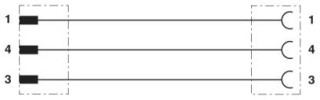 SAC-3P-M 8MS/ 1,0-PUR/M12FR