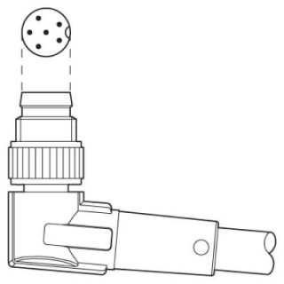 SAC-6P-M 8MR/ 5,0-PUR/M8FS