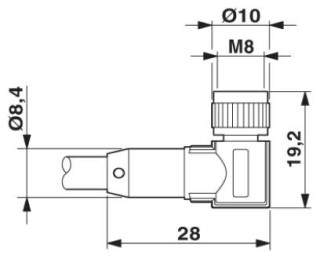 SAC-3P-M12MS/2,0-PUR/M 8FR-2L