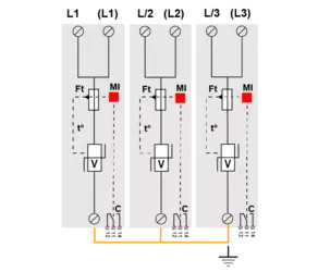 УЗИП Тип 1+2  Схема (3+0), 3 полюса, TNC, UN120 /UC180 Vac, Iimp - 25 kA Itotal 75 kA In=70kA, Imax=140kA, (сигнализация визуальная + дистанционная)