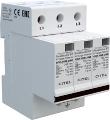 УЗИП Тип 1+2, Схема (3+0), 3 полюса, TNC, UN230/UC280 Vac, Iimp=12,5kA, In=20kA, Iimp total=37,5kA (сигнализация визуальная)