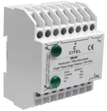 УЗИП Тип 2+3. Моноблочный последовательного включения со встроенным ВЧ фильтром.  Imax=10kA,  IL=16А