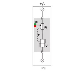 УЗИП для постоянного тока UN 48 V UC 65 / DC - AC 50Vac / Iimp 4 kA In 15 ka 