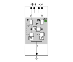 УЗИП по постоянному току. ТИП 2и 3 Un-dc 24 V - Uc DC 30 V Uc AC 15V/ In 1 kA Imax 2 kA Imax Total 2 kA /визуальная   сигнализация срабатывания (LED датчик)