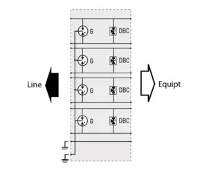 УЗИП с разъёмом RJ45 для POE-A/ Сеть 	
POE-A и Gigabit Ethernet, High POE/UN 48Vdc UC 60Vdc 