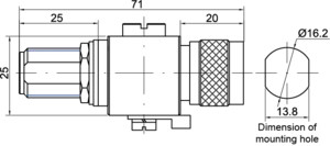 ВЧ коаксиальное устройство защиты / Разъем : N/ Iimp-1 kA  In-5 kA Imax-20kA / Сопротивление 50 ohms