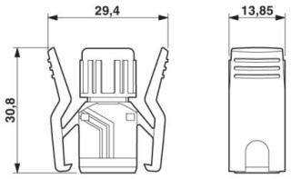 Чертеж, Корпус с кабельным сальником RJ45, степень защиты IP20, выточенный