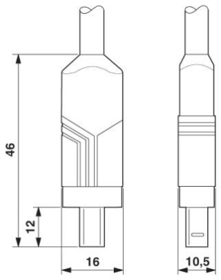 Чертеж, Соединитель USB, тип В, стандартный