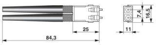 Чертеж, Соединитель SC-RJ, IP20