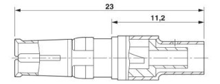 Чертеж, Коаксиальный контакт вилки D-SUB