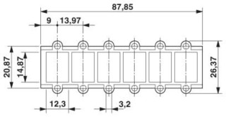 Чертеж, Монтажная рама RJ45, IP20