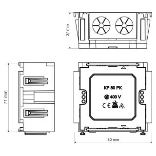 Коробка приборная для кабельных каналов HF KP 80 PK (HB)