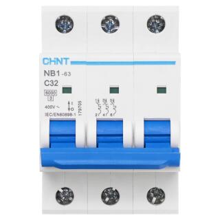 Автоматический выключатель NB1-63 3P 32A 6кА х-ка C (R)