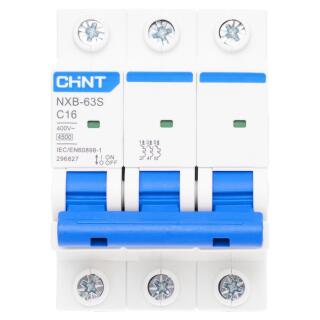 Автоматический выключатель NXB-63S 3P 16А 4.5kA х-ка C (R)