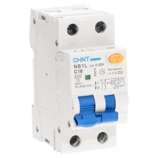 Дифференциальный автомат NB1L 1P+N C16 30mA тип A 6kA (36mm) (R)