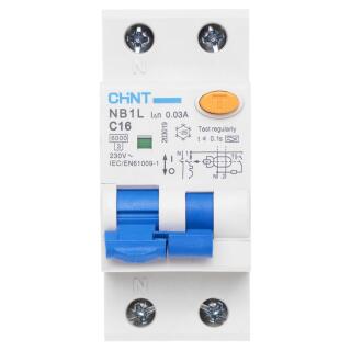 Дифференциальный автомат NB1L 1P+N C16 30mA тип A 6kA (36mm) (R)