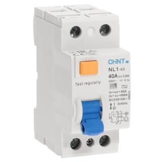 УЗО NL1-63 6kA 2P 40A 30mA тип AC (R)
