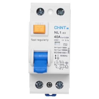 УЗО NL1-63 6kA 2P 40A 30mA тип AC (R)