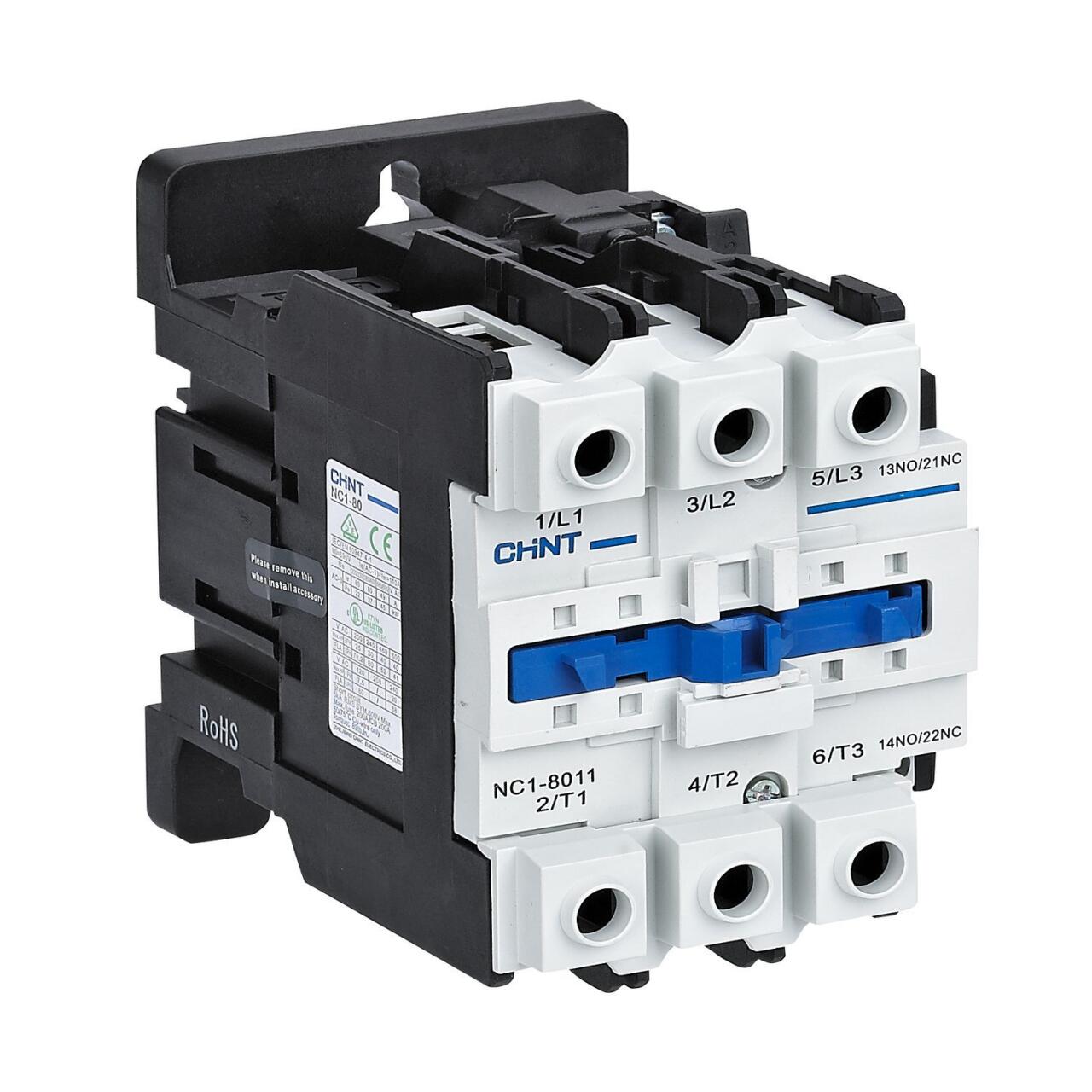 222941 Контактор NC1-8011 80А 24В/АС3 1НО+1НЗ 50Гц (R)