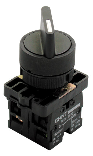 Кнопка управления NP2-EA22 без подсветки черная 1НЗ IP40